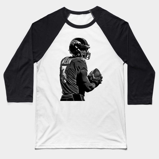 Russell Wilson || Vintage Pencil Drawing Baseball T-Shirt by Zluenhurf